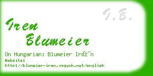 iren blumeier business card